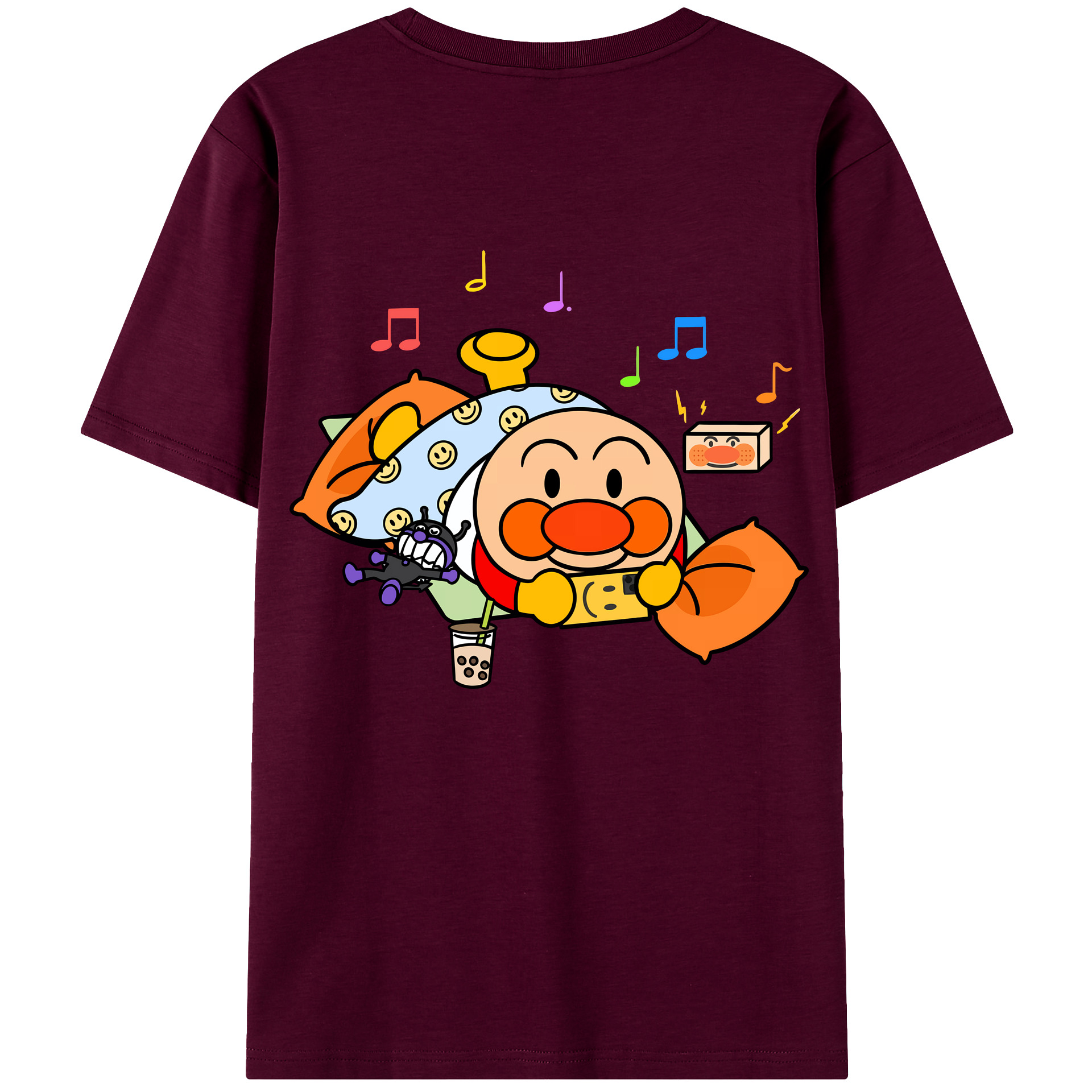 （画像用） アンパンマン Anpanman レディース半袖Tシャツ(バックプリント)